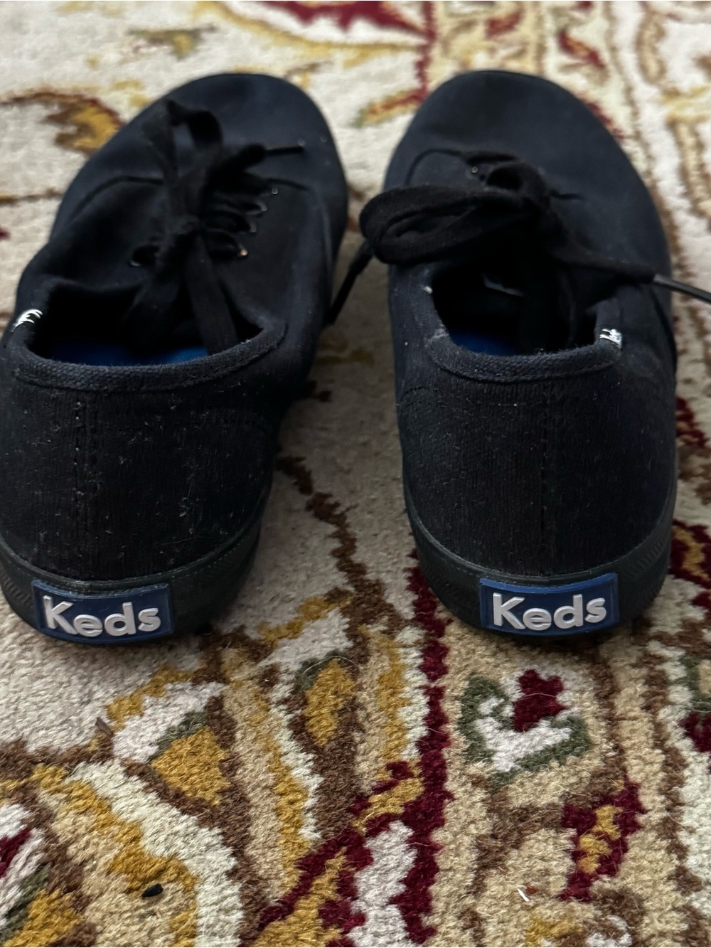 Keds ladies Classic Black Canvas Sneakers - Picture 2 of 4